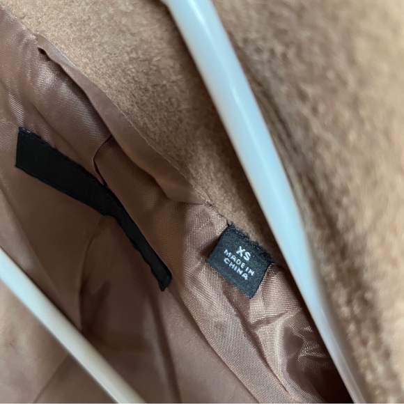 Uniqlo Beige Brown wool peacoat winter Coat preppy old money cottage academia - Picture 8 of 12